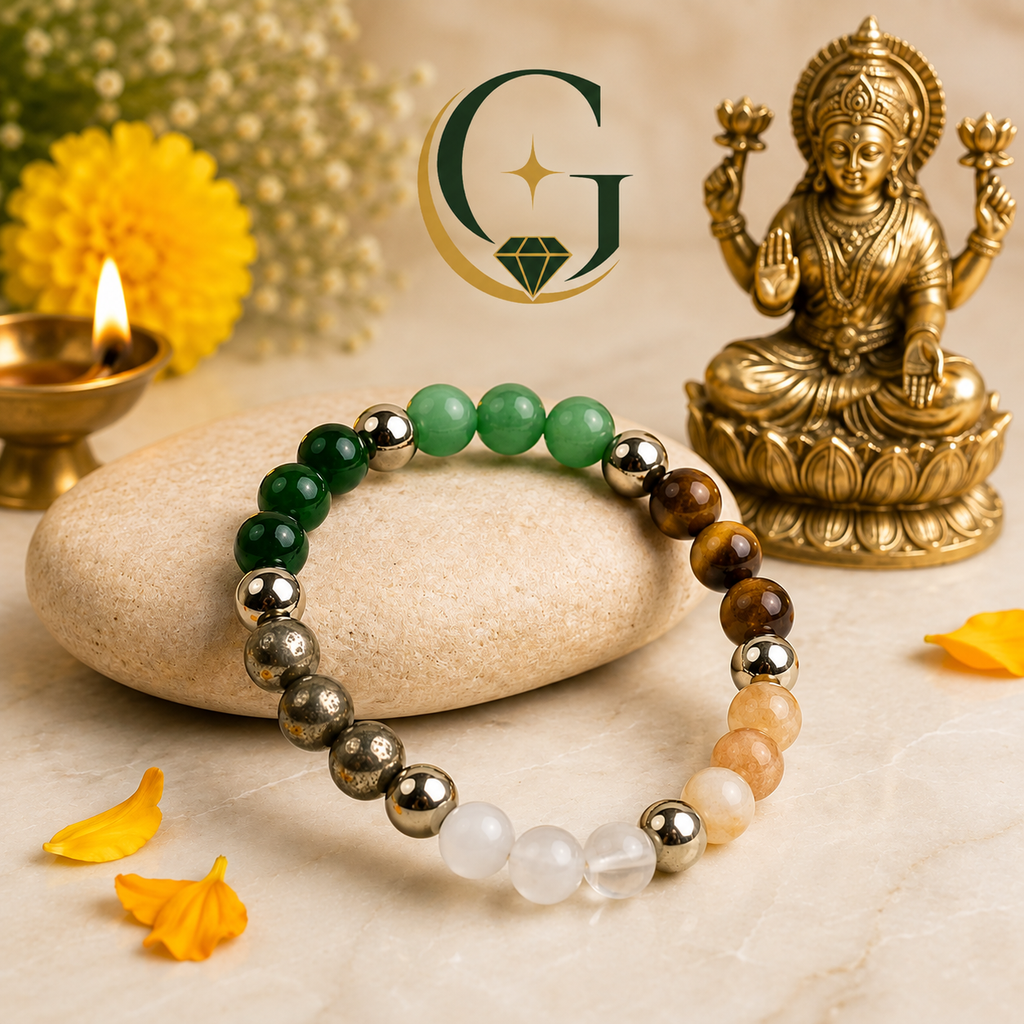Dhan Yog Six Crystal Bracelet - GemSakti