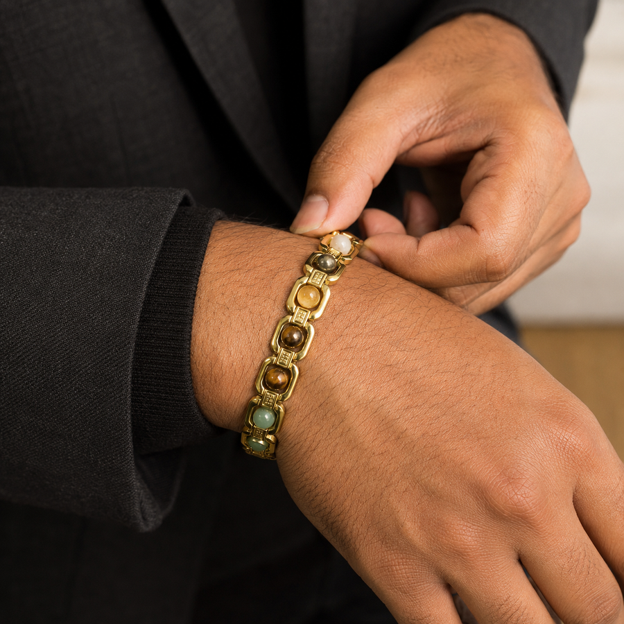 Metal Dhan Yog Bracelet – Gold Finish | GemSakti