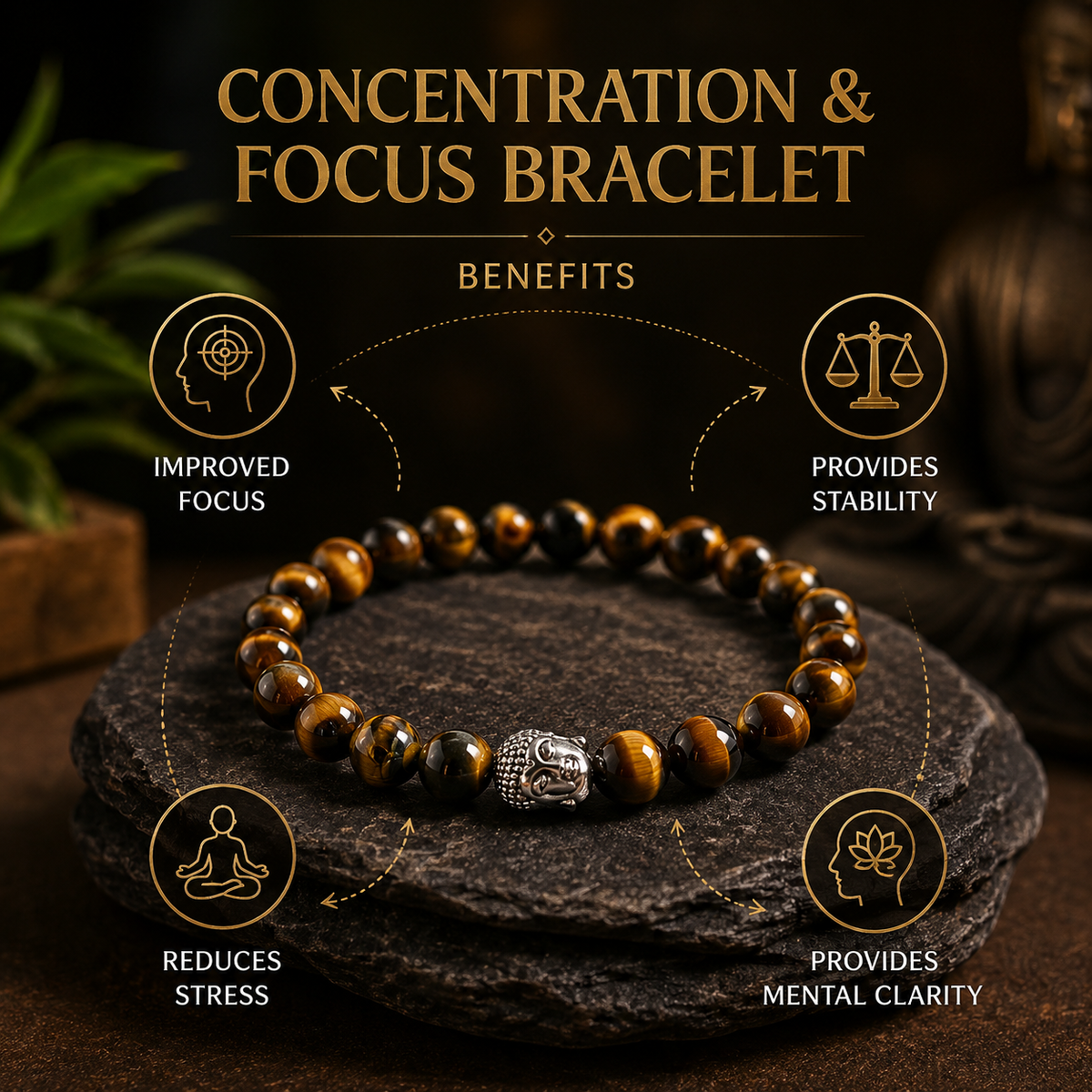 Tiger Eye Bracelet – Focus, Concentration & Confidence | GemSakti