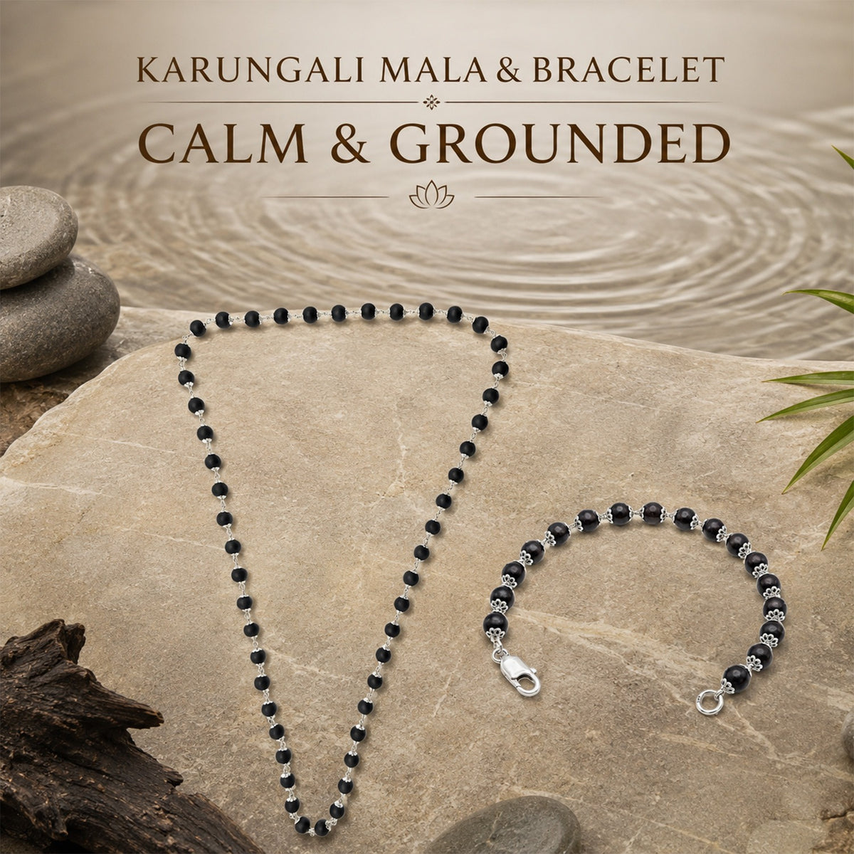 Karungali Mala and Bracelet Combo